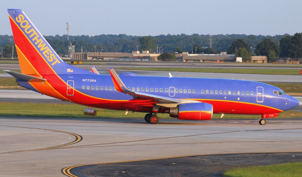 Boeing 737-700 (N7736A) - SOUTHWEST 2251 heading out to PHL. Photo taken on 7/17/2020.