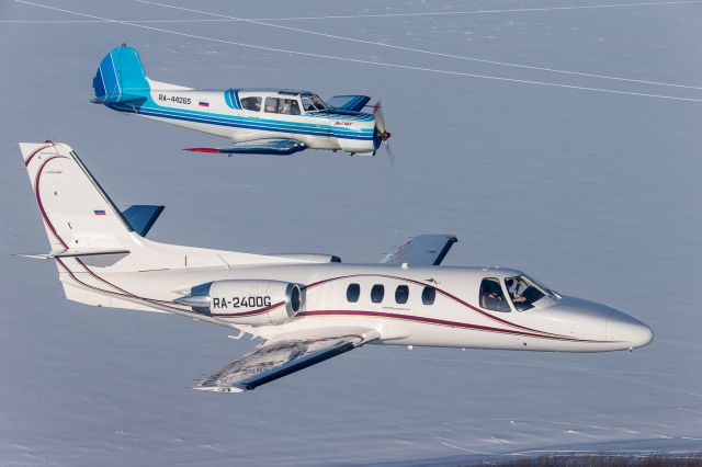 Cessna Citation 1SP (RA-2400G) - Photos courtesy of my friend Kohtyashov. I ferried this aircraft from the US to Russia. Ex N308JM.