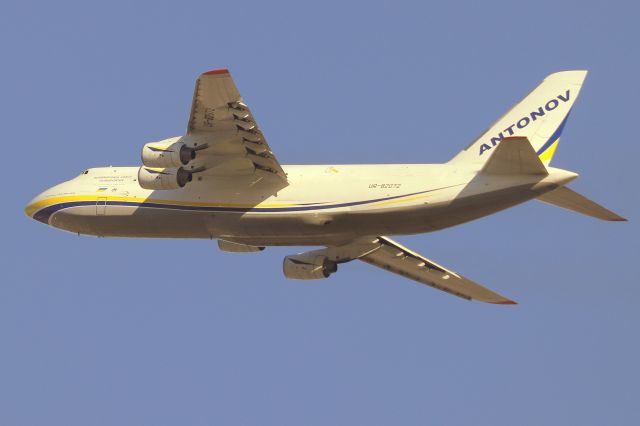 Antonov An-124 Ruslan (UR-82072) - 'ADB 3075' to Dallas climbing out of a 33L departure. 'ADB 3075' to Dallas climbing out of a 33L departure. Originally scheduled from Keflavik to Bangor, it diverted to Boston the prior evening due to ILS issues on the active runway at Bangor.br / (12/23)