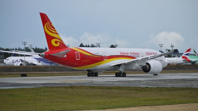 Boeing 787-8 (B-2728) - CHH2728 waits on Rwy 16R for IFR release to begin it delivery flight to ZJHK / HAK on 8.29.13. (LN:73 cn 34938).