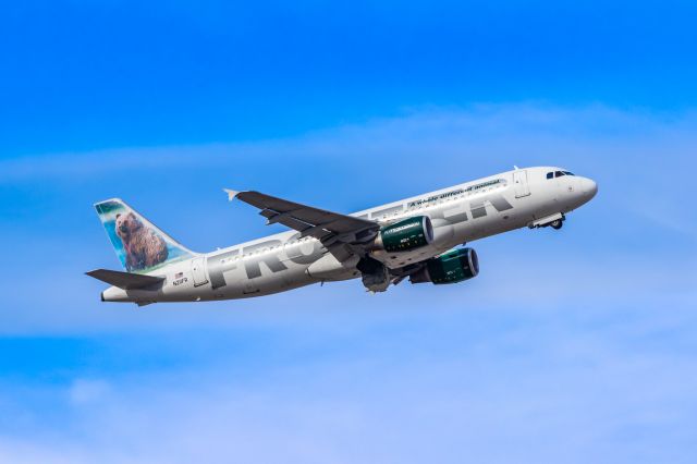 Airbus A320 (N211FR) - Frontier Airlines A320 taking off from PHX on 11/22/22. Taken with a Canon 850D and Tamron 70-200 G2 lens.