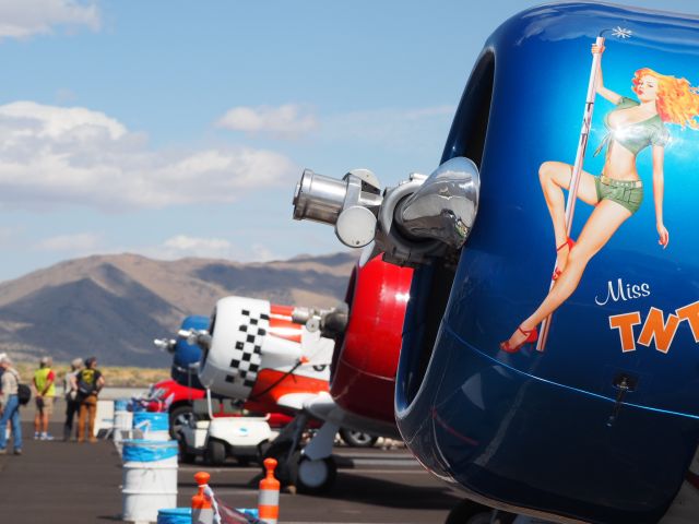 — — - Line of T-6s Reno Air Races Sept 15 2018 