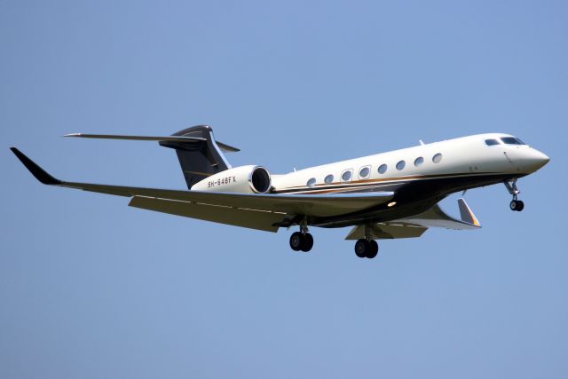 Gulfstream Aerospace Gulfstream G650 (9H-648FX) - Flexjet Operations Malta Gulfstream G650 on short finals for rwy 06 on 9-Jun-23 arriving from OTBD as FJO648.