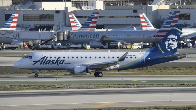 Embraer 175 (N405SY) - Taxiing to gate at LAX after landing on 25L