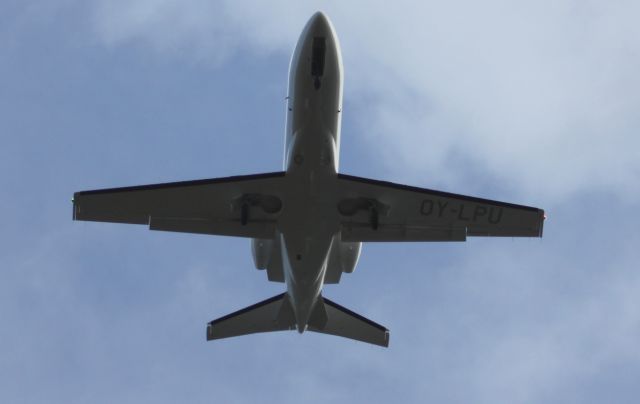 Cessna Citation Mustang (OY-LPU) - On Final 30L.  Aircraft registration links it to Denmark, however, appears to have also flown in USA as N4089Y.  Construction # - 510-022