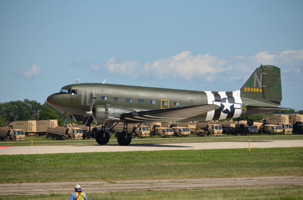 — — - EAA 2011 C-47 on take off roll.