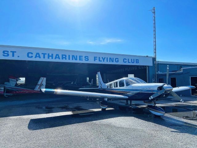 Piper Saratoga (C-GDSM) - Getting washed at the flying club.