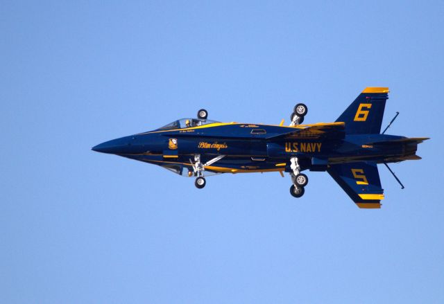 16-3435 — - Blue Angel Five 162826 and Six 163435 in a maneuver called Fortus. This mirror image flight is only performed by the Blue Angels. This photo was taken at the 2011 Homecoming Show at Naval Air Station Pensacola on 11 November 2011.