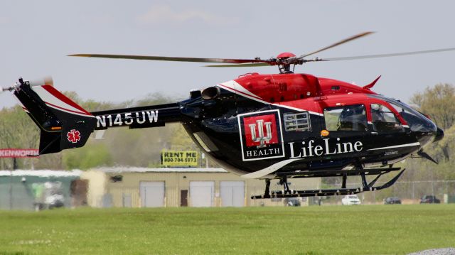 KAWASAKI EC-145 (N145UW) - IU Health Lifeline 2008 Eurocopter EC145. New paint job. 4/24/23.