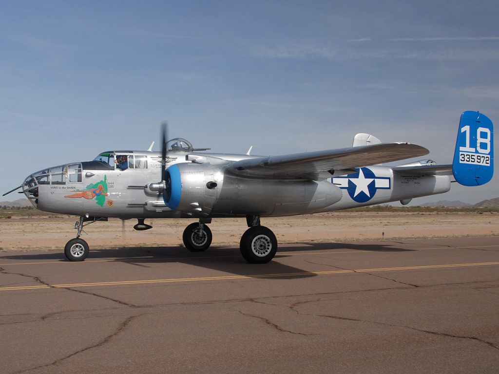 N125AZ — - North American B-25J Mitchell Maid in the Shade N125AZ flew for the Army Air Corps as 43-35972.