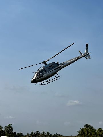 N4074E — - Photo taken standing in front of the helipad, takeoff maneuver...