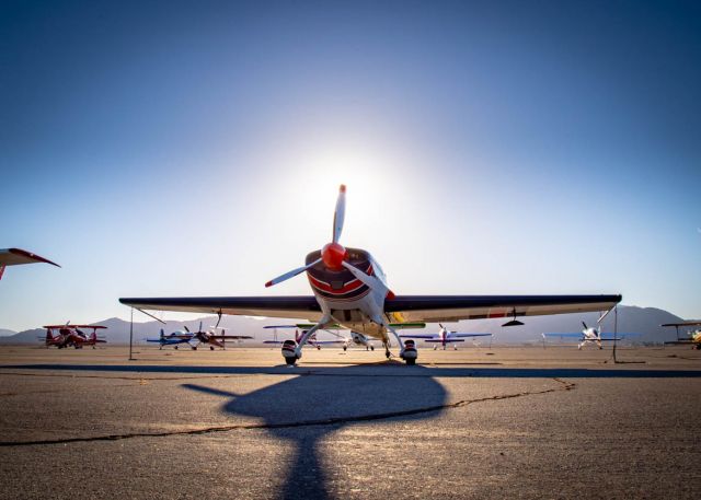 EXTRA EA-300 (N82AU) - Photographed the morning before competition flights at Duel in the Desert in Apple Valley, CA