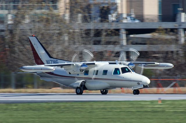 Mitsubishi MU-2 (N17HG) - Mitsubishi departing Atlanta's PDK airport. Questions about this photo can be sent to Info@FlewShots.com