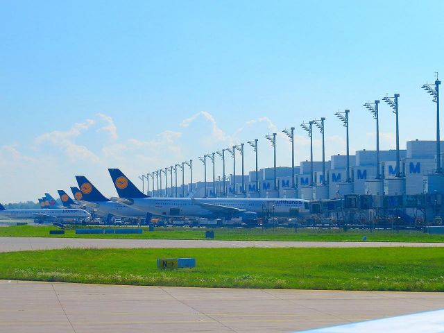 — — - All lined up and ready for the Oktoberfest in Munich