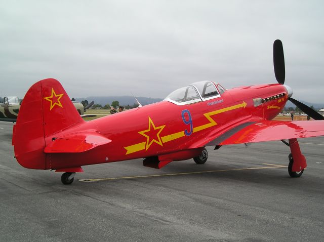 — — - Yak 9 at the Watsonville CA airshow, Memorial weekend 5-24-09.