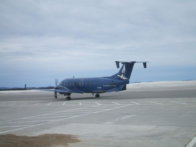 Beechcraft 1900 (C-GLHO) - Departing Goose Airport Terminal ,April 25/09