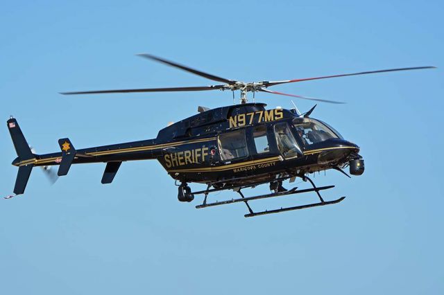 Bell 407 (N977MS) - Maricopa County Sheriff Bell 407 N977MS at Phoenix Deer Valley Airport on September 17, 2019.