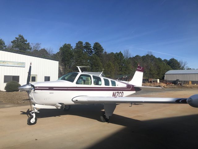 Beechcraft Bonanza (36) (N17CD) - Just picked it up from the paint shop.