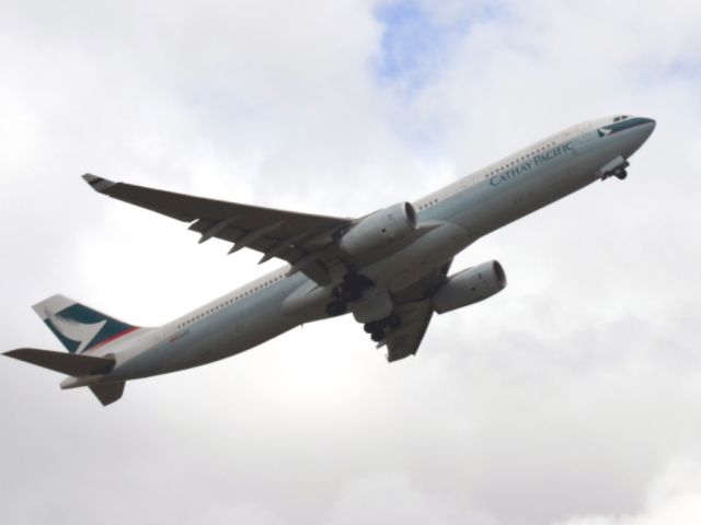 Airbus A330-300 (B-LAF) - Getting airborne off runway 23 and heading home to Hong Kong via Melbourne.