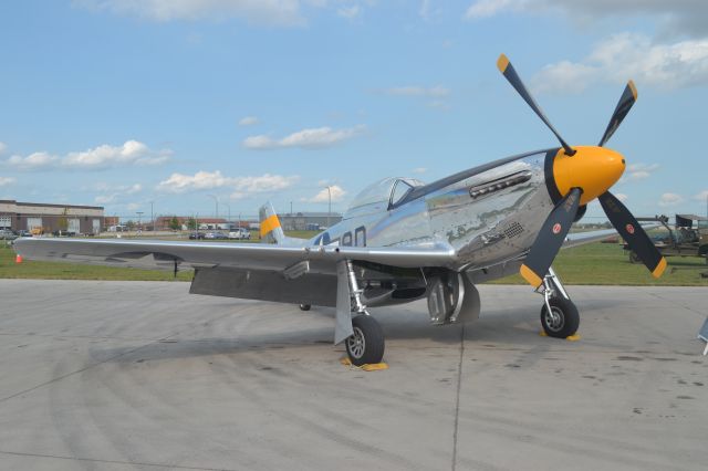 North American P-51 Mustang (N51JC) - N51JC North American P-51 sitting on the GA Tarmac in Sioux Falls