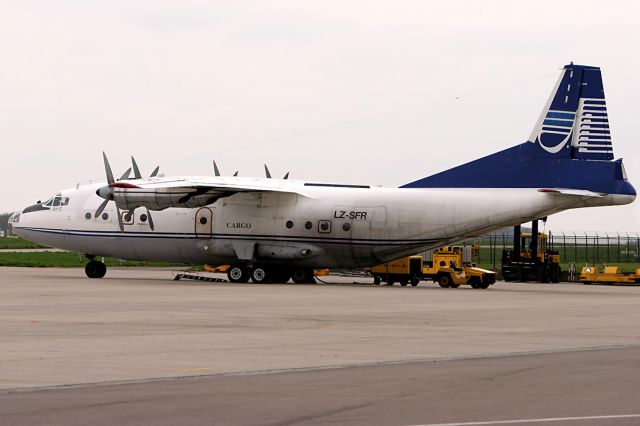 Antonov An-12 (LZ-SFR) - Flying for ATMA with reg. UN-11012 now. See picture at  http://www.planepictures.net/netshow.php?id=658526