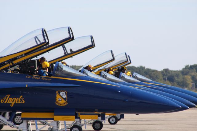 McDonnell Douglas FA-18 Hornet — - Blue Angels before takeoff