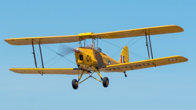 OGMA Tiger Moth (VH-DWD) - VH-DWD,  DH Tiger Moth Serpentine airfield 271019.