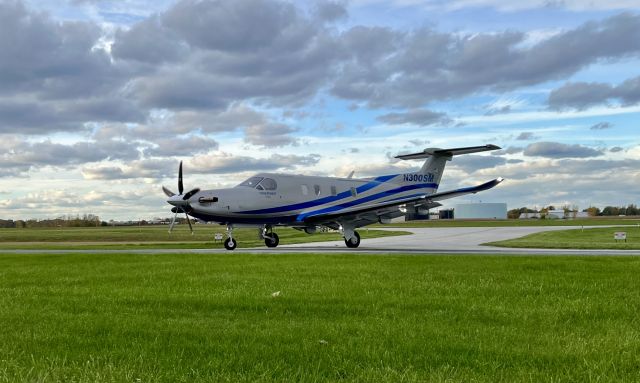 Pilatus PC-12 (N300SM) - N300SM, a 2020 Pilatus PC-12 NGX, taxing to the Task Force Tips hangar, for what may be the final time. Regardless of the aircraft’s future in terms of ownership, it was and always will be a pleasure to see around @ KVPZ. 11/1/21.