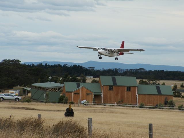 VH-OBL — - VH-OBL just about to touch down after returning from the southwest wilderness of Tasmania