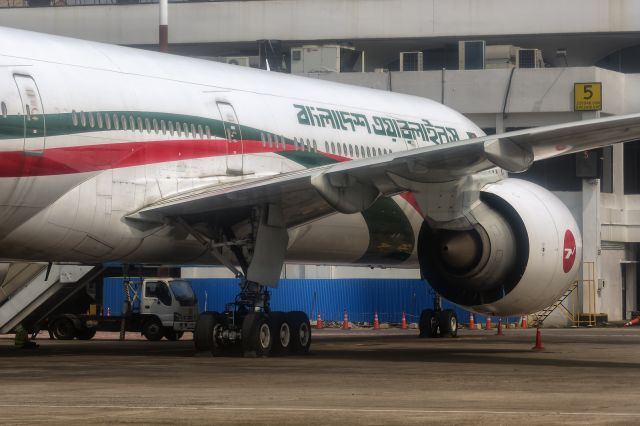 BOEING 777-300 (S2-AHN) - 14th October, 2020: Parked at the gate at Dhaka's Zia International Airport. (See http://www.planexplorer.net/Xploregallery/displayimage.php?pid=1733 ) 