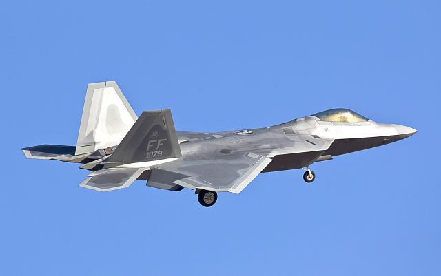 Lockheed F-22 Raptor (FFAF09179) - Lockheed Martin F-22 Raptor<br>Red Flag Exercise - Nellis Air Force Base (03/13)<br>FF AF09 179 - From Langley AFB, Va.