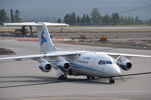 Avro Avroliner (RJ-85) (C-FLRJ) - July 24 2024 ; not seen often in Whitehorse