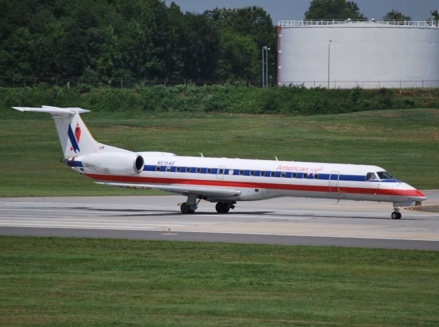 Embraer ERJ-145 (N615AE) - In position and holding runway 18C - 6/25/13