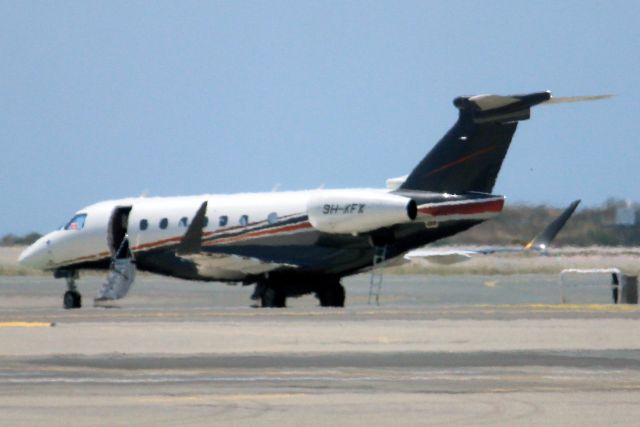 Embraer Legacy 550 (9H-KFX) - FlexJet Operations Malta Praetor 600 parked on the ramp on 19-Jun-23 prior to departure for EGTF as FJO65K.