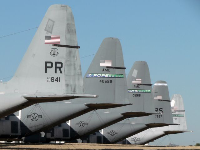 Lockheed C-130 Hercules — - Oct 18, 2008 - Some of the C-130s stored with the 309th AMARG.