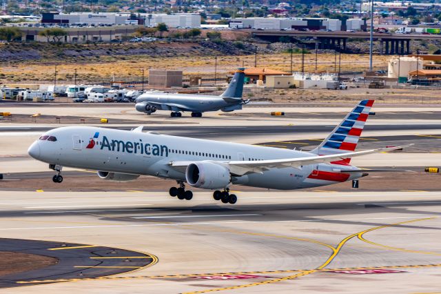 Boeing 787-9 Dreamliner (N836AA) - American Airlines 787-9 taking off from PHX on 12/16/22. Taken with a Canon R7 and Tamron 70-200 G2 lens.