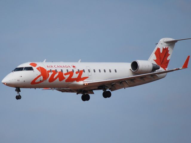 Canadair Regional Jet CRJ-200 — - Air Canada Regional JAZZ landing on runway 18C (Charlotte, NC) - 2/10/09