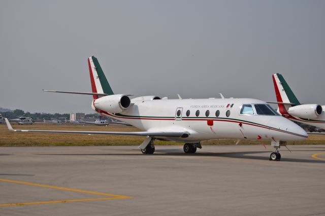 IAI Gulfstream G150 (FAM3913) - Gulfstream G150 FAM-3913 of Mexican Air Force (FAM) on display during the open day in trade show "FAMEX 2019" at Santa Lucia AB (04/2019).