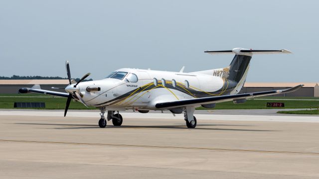 Pilatus PC-12 (N87BC) - A Pilatus PC-12 parked, just after engine shut down.