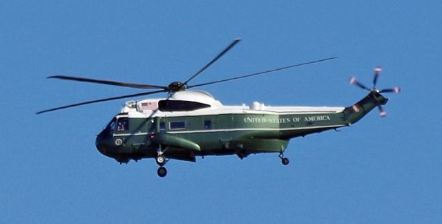 Sikorsky Sea King — - MORRISTOWN, NEW JERSEY, USA-JUNE 14, 2020: Seen in this photo is one of the three helicopters in the Marine One detachment transporting President Donald Trump from his vacation home in Bedminster, New Jersey to Air Force One at Morristown Municipal Airport for the trip back to Washington, D.C.