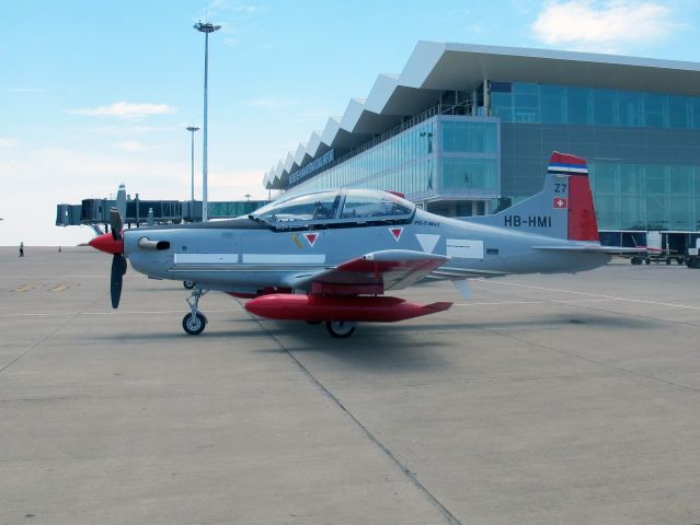 Pilatus PC-7 Astra (HB-HMI) - Just arrived from a ferry flight from Switzerland at Gaborone, Botswana.