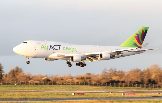 Boeing 747-400 (TC-ACG) - AirAct cargo b747-481(bdsf) tc-acg landing at shannon from istanbul 14/12/20.