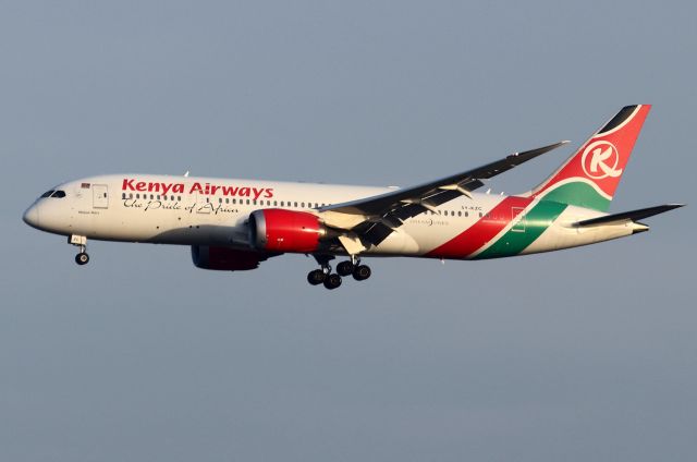 Boeing 787-8 (5Y-KZC) - 'Kenya 002' arriving from Nairobi. Kenya Airways' inaugural flight to JFK was on Oct. 29, 2018. The 6,400 mile, 14 hour 45 minute non-stop flight is Kenya's longest.