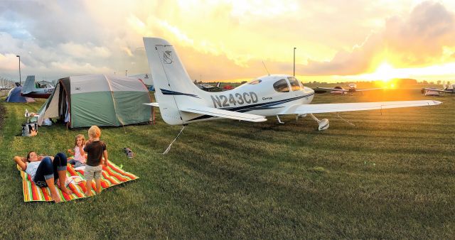 Cirrus SR-20 (N243CD) - Camping at Appleton for Oshkosh Airventure 2017