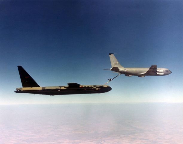 B52D — - B-52D being refueled by KC-135 during Vietnam war