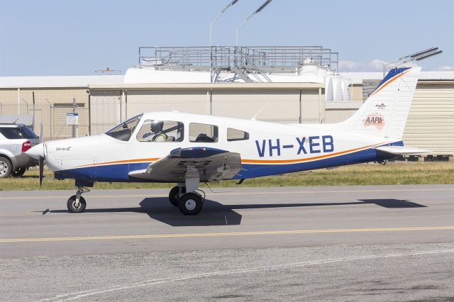 Piper Cherokee (VH-XEB) - Australian Airline Pilot Academy (VH-XEB) Piper PA-28-161 Cherokee Warrior III taxiing at Wagga Wagga Airport