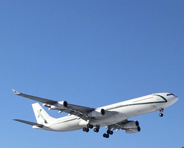 Airbus A340-300 (9H-BIG) - Runway 7 arrival! 1/2/22.