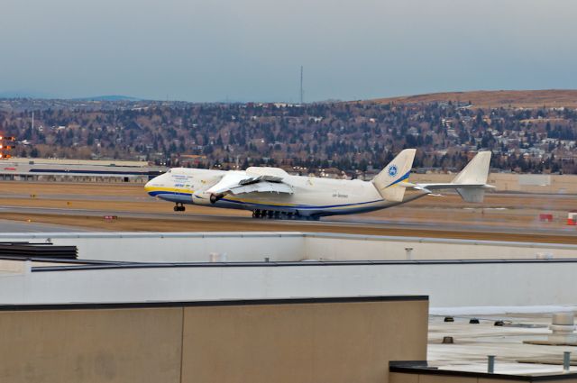 Antonov Antheus (UR-82060) - An-225 landing in Calgary CYYC on runway 16