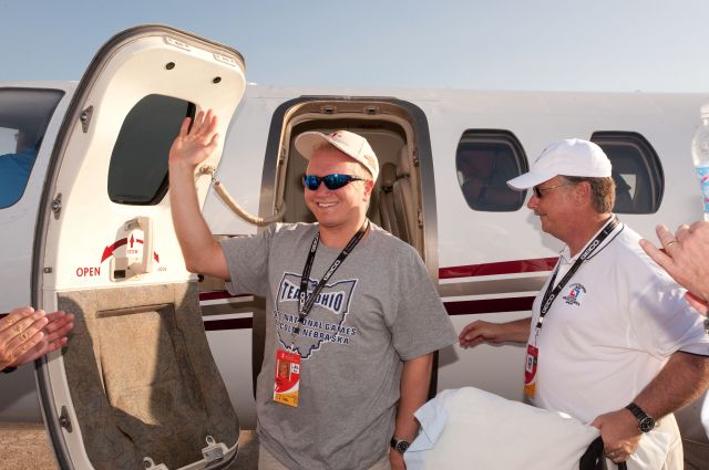 CSOA — - Cessna Special Olympics Airlift 2010 - http://flightaware.com/airlift/ - Airlift and Athletes arriving in Lincoln, Nebrasks on July 17, 2010.  Photos Courtesy Cessna Aircraft Company