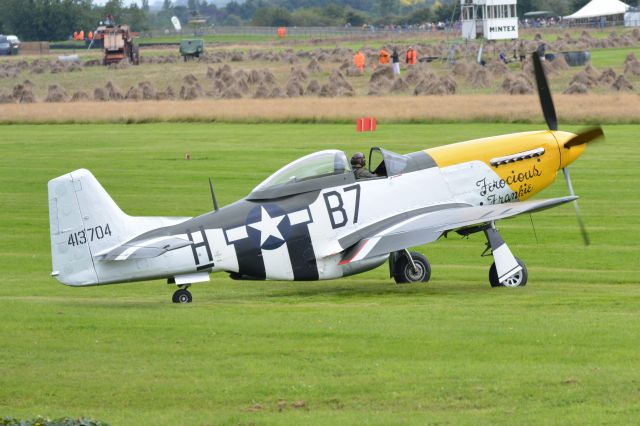 North American P-51 Mustang (G-BTCD) - About to turn left for take off at Goodwood Aerodrome on 13 September 2015